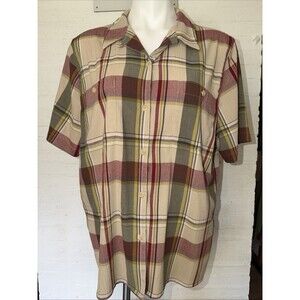 Vintage 90s Cottagecore Grandmacore Alfred Dunner Plaid Button Up Blouse 16